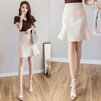 Női alkalmi szoknya magas derékkal, két színben
