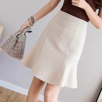 Női alkalmi szoknya magas derékkal, két színben