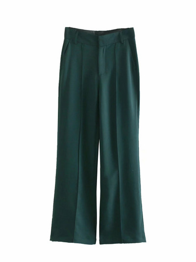 Női magas derekú nadrág sárga és zöld színben