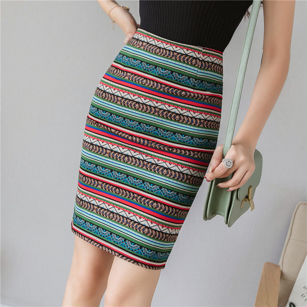 Modern női szoknya magas derékkal