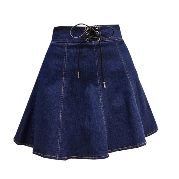 Női lezser farmer rövid szoknya két színben