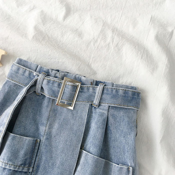 Fusta dama casual din denim in doua culori