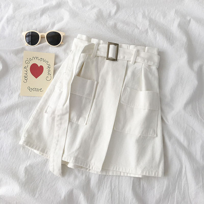 Fusta dama casual din denim in doua culori