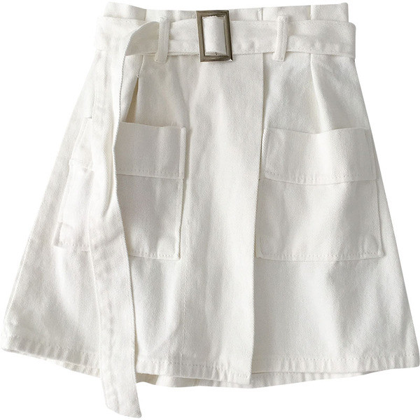 Fusta dama casual din denim in doua culori