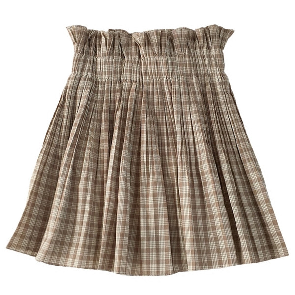 Fusta casual dama in carouri in doua culori