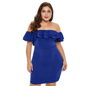 Rochie elegantă de damă cu mâneci căzute și mărimi până la 5XL