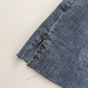 Női alkalmi farmerszoknya kék és fekete színben