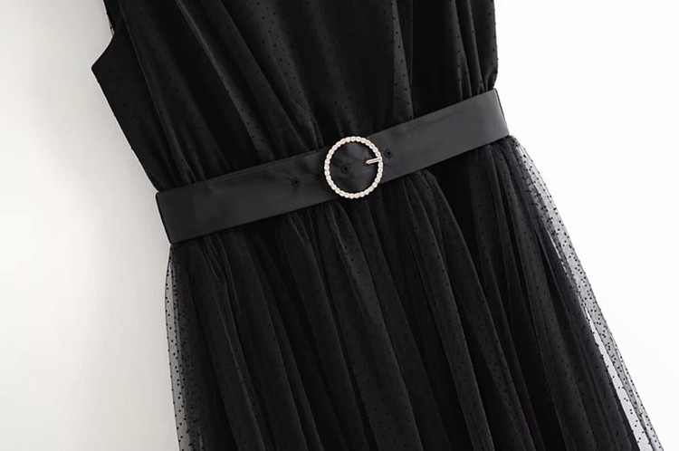 Rochie eleganta de dama cu tul in negru