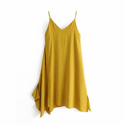 Női alkalmi ruha vékony pántokkal - széles modell