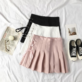 Lezser női szoknya három színben, nyakkendővel