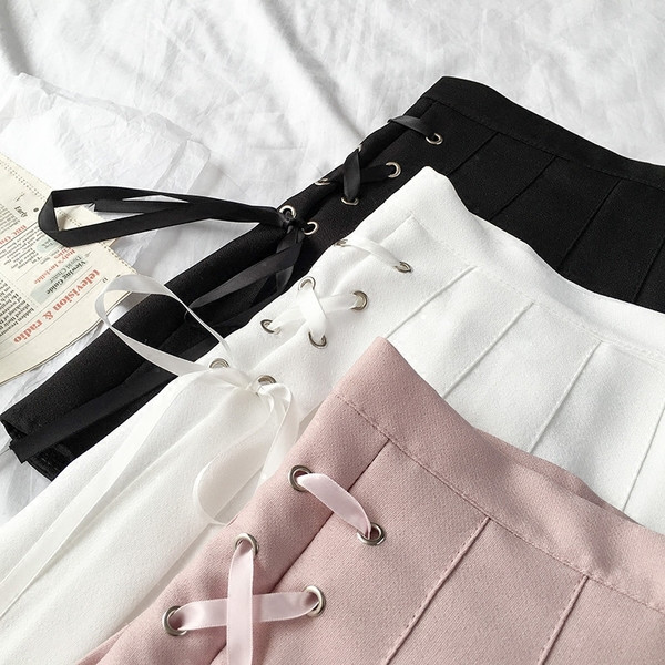 Lezser női szoknya három színben, nyakkendővel