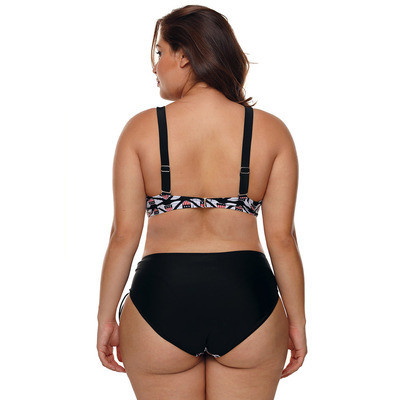 Kétrészes női fürdőruha nyakkendővel és 3XL-es méretig