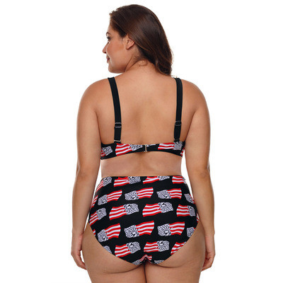 Costum de baie de damă din două piese cu talie înaltă și decolteu adânc