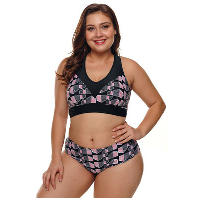 Costum de baie din două piese pentru femei de culoare neagră