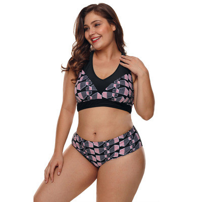 Costum de baie din două piese pentru femei de culoare neagră