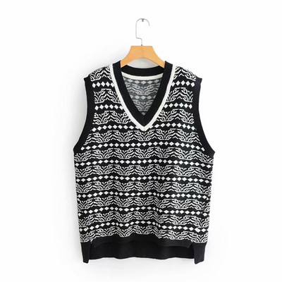 Női kötött mellény három színben - széles modell