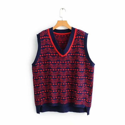 Női kötött mellény három színben - széles modell