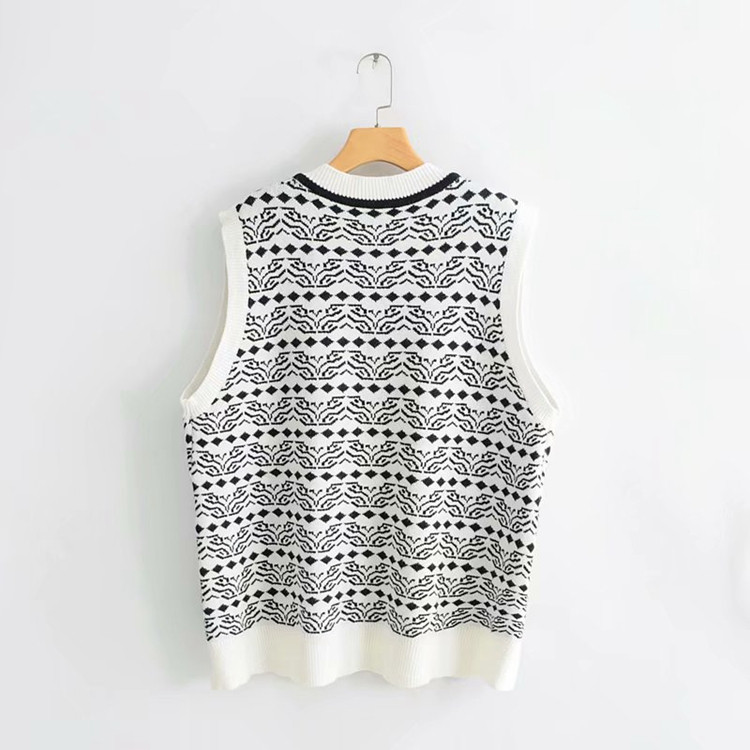 Női kötött mellény három színben - széles modell