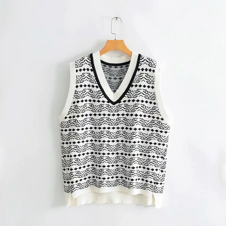 Női kötött mellény három színben - széles modell