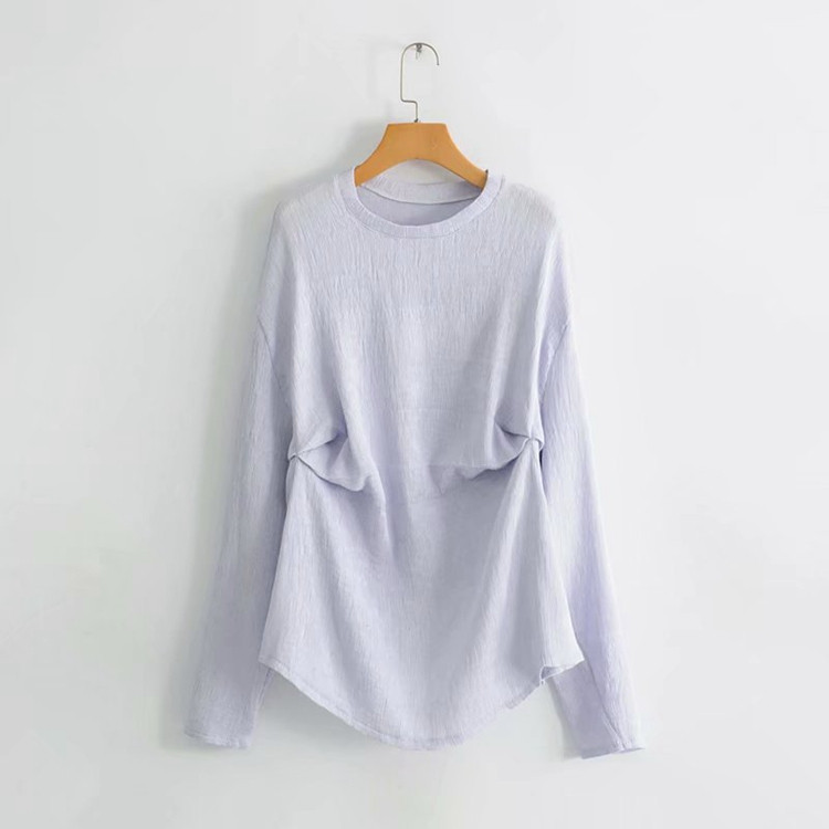 Női blúz ovális nyakkivágással három színben - széles modell