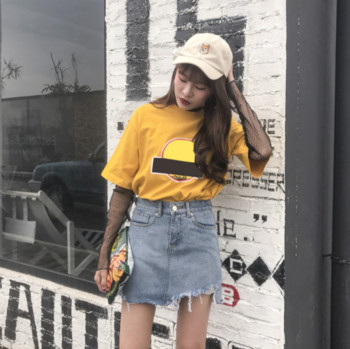 Női lezser farmer rövid szoknya