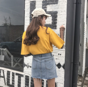 Női lezser farmer rövid szoknya