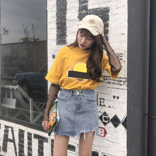 Női lezser farmer rövid szoknya