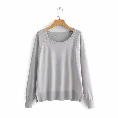 Pulover de dama din tricot subtire cu decolteu oval in mai multe culori