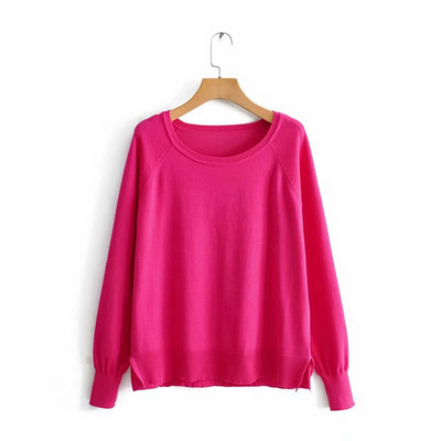 Pulover de dama din tricot subtire cu decolteu oval in mai multe culori