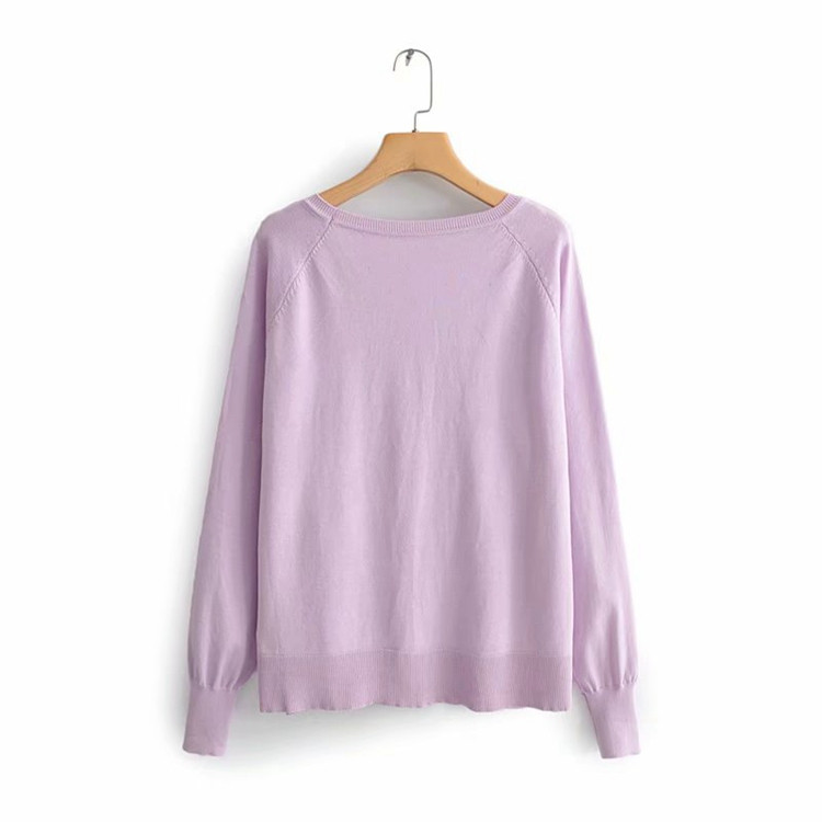 Pulover de dama din tricot subtire cu decolteu oval in mai multe culori