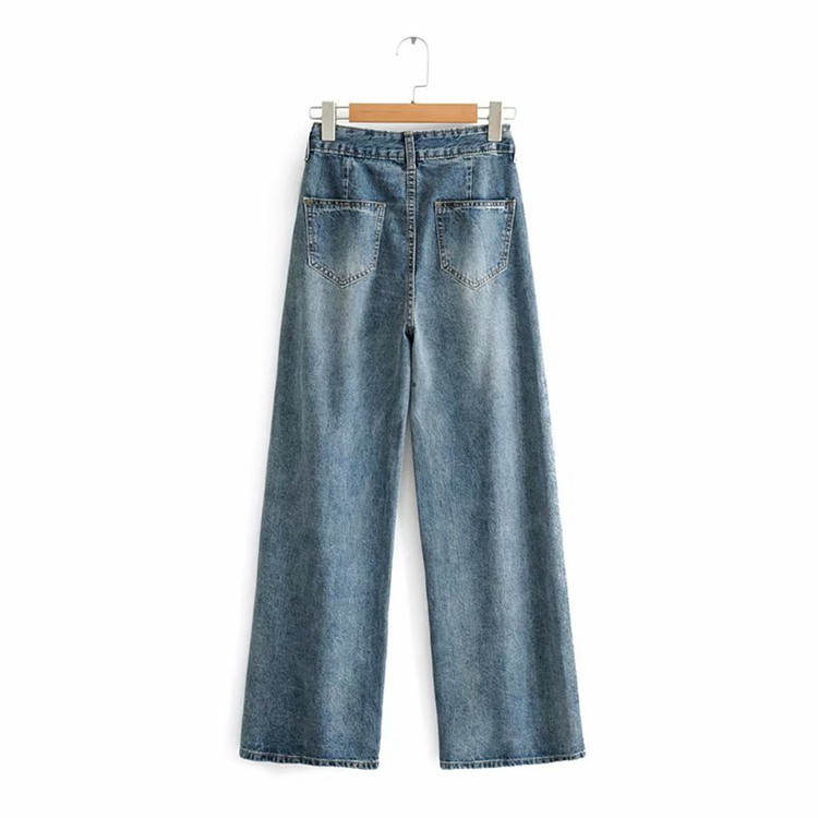 Női farmer két színben - széles modell