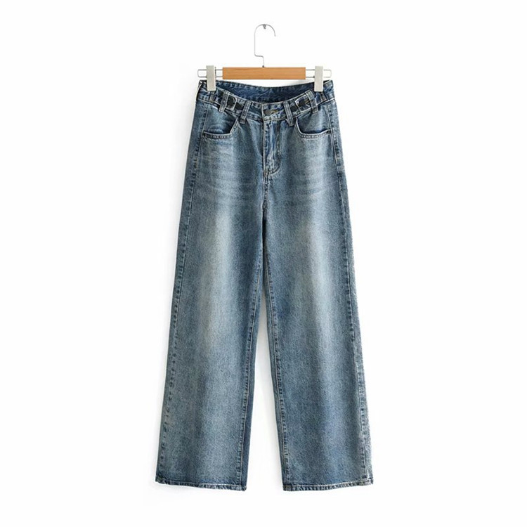 Női farmer két színben - széles modell