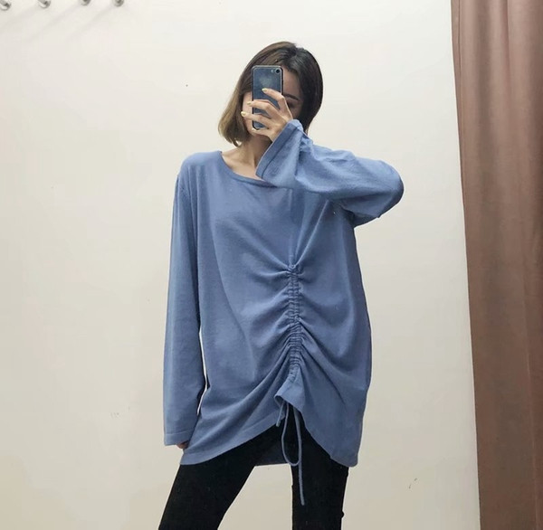 Női blúz hosszú ujjal - széles modell