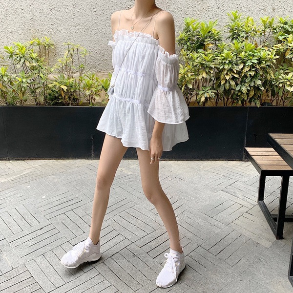 Női alkalmi blúz ejtett ujjakkal, három színben