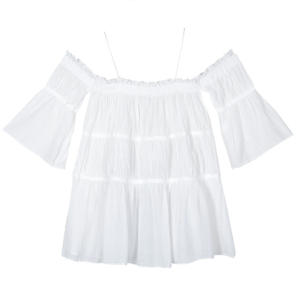 Női alkalmi blúz ejtett ujjakkal, három színben