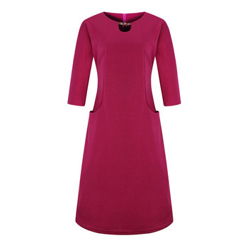 Elegáns női ruha 3/4 ujjal, lila és kék színben