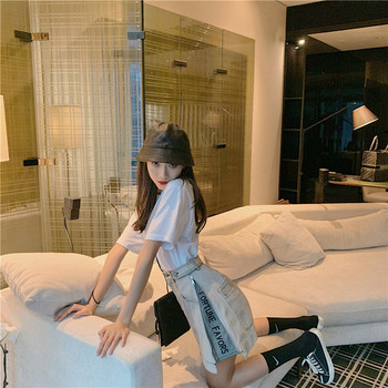 Fusta topică de damă cu talie înaltă cu fermoar