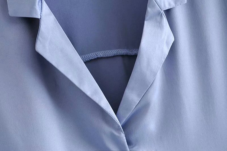 Cămașă de damă model larg de culoare albastră