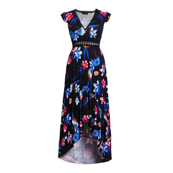 Alkalmi női ruha aszimmetrikus modell négy színben