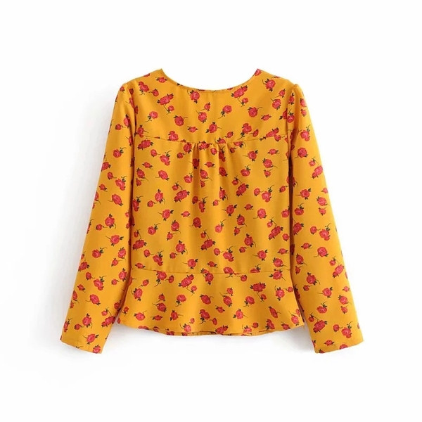 Bluza de dama cu model colorat in galben