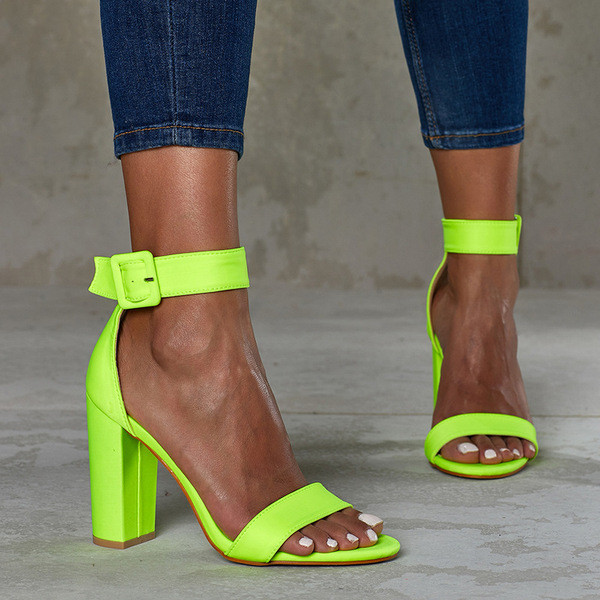 Pantofi eleganti de dama cu toc in roz si verde