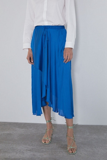 Női aszimmetrikus kék szoknya