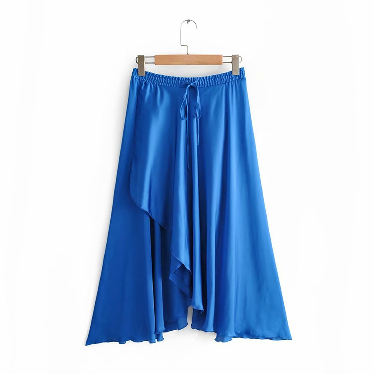 Női aszimmetrikus kék szoknya