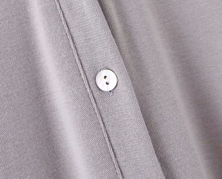 Cardigan lung tricotat cu maneci 3/4 - model larg