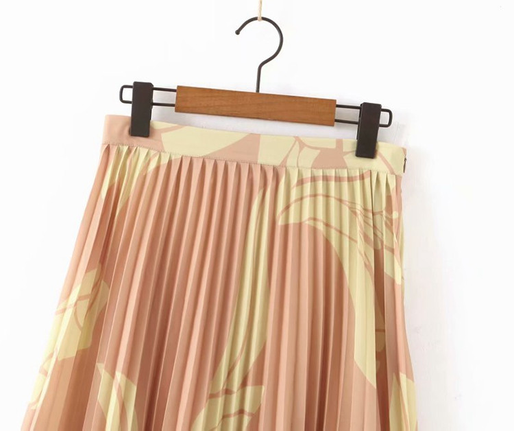 Hosszú női hajtogatott szoknya magas derékkal