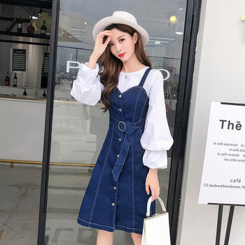 Rochie de dama actuala din denim - model decupat