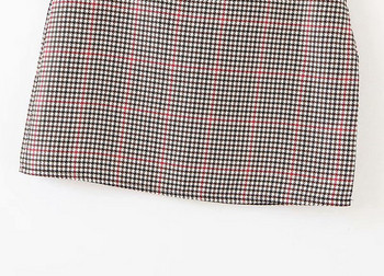 Fusta de dama scurta in carouri