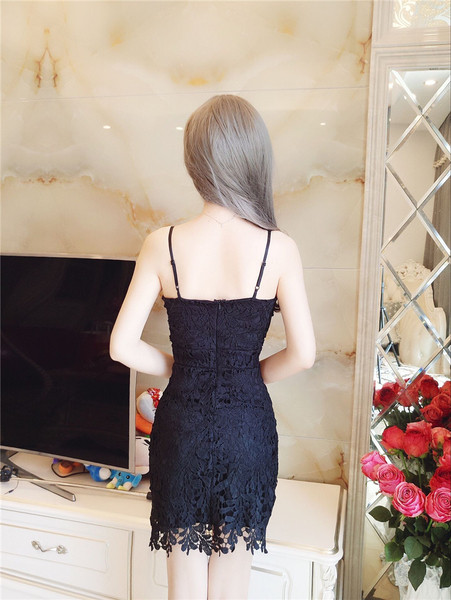 Női modern csipkeruha három színben