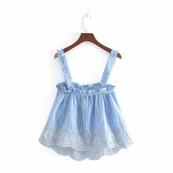 Női felső - széles modell kék színben