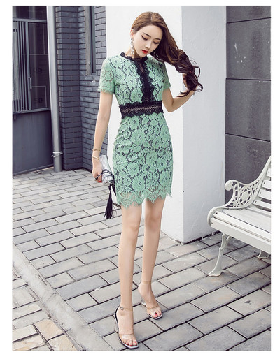 Rochie de dama eleganta din dantela in trei culori